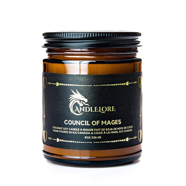 Medium Council Of Mages scented candle on a white background